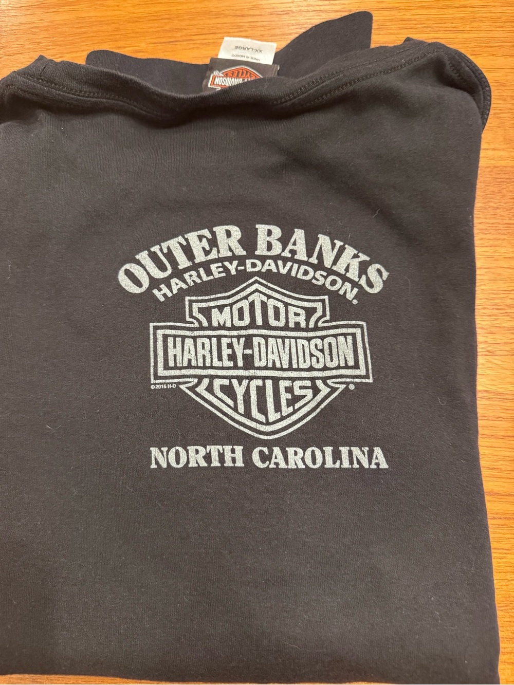 Harley-Davidson Women's XL Black Long Sleeve Tee Milwaukee WI / Outer Banks NC